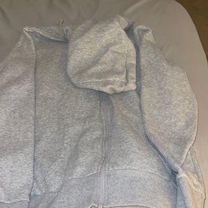 Grey zip up hoodie